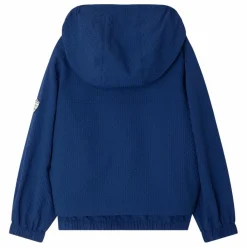 New Bonpoint Blouson à Capuche Lenny Carreaux Seersucker Fibres Recyclées | Bleu indigo