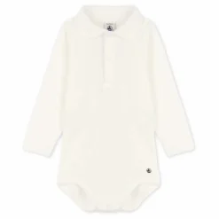 Petit Bateau Body Col Polo Coton Bio Ceddy | Blanc Discount