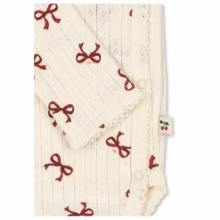 Hot Konges Sløjd Body Croisé Minnie Nœuds Pointelle Coton Bio | Beige