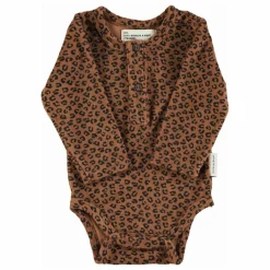 Piupiuchick Body Léopard Eponge Coton Bio | Brun Hot