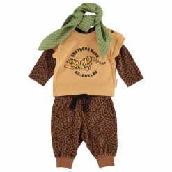 Piupiuchick Body Léopard Eponge Coton Bio | Brun Hot