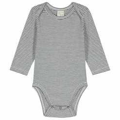 Gray Label Body Rayures Coton Bio | Bleu gris