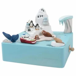 Hot Wooderful life Boite à musique en bois Antarctique Multicolore