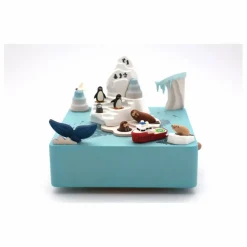 Hot Wooderful life Boite à musique en bois Antarctique Multicolore