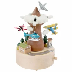 Wooderful life Boite à musique en bois Avion Multicolore