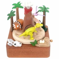 Hot Wooderful life Boite à musique en bois Dino Multicolore