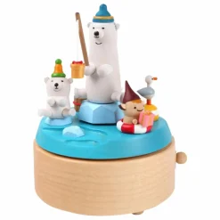 Wooderful life Boite à musique en bois Ours polaire