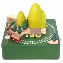 Wooderful life Boite à musique en bois Train au Printemps