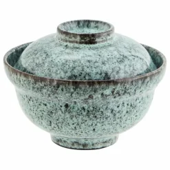 Madam Stoltz Bol avec couvercle | Gris bleuté Discount