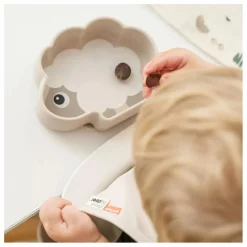 Done by deer Bol silicone avec ventouse Sheepy | Sable