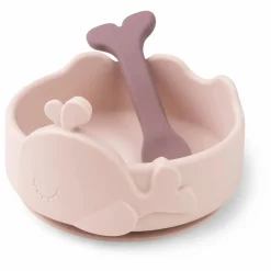 Done by deer Bol ventouse et cuillère silicone Wally | Rose Online