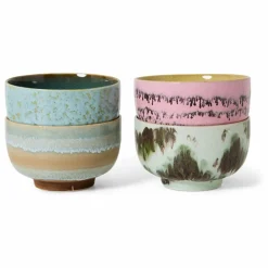 HKliving Bols à nouilles Dada - Set de 4 Multicolore Discount