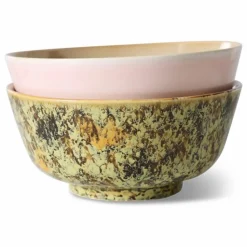 Hot HKliving Bols en grès - Set de 2 | Rose