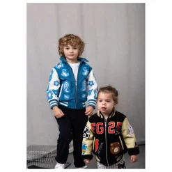 Hot Fille Garçon Bomber Awesome Letterman à Ecussons Cuir | Noir