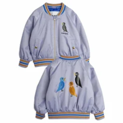 Enfant Mini Rodini Manteaux, Blousons, Pilotes|Manteaux, Blousons|Bomber Birds Fibres Recyclées | Lilas