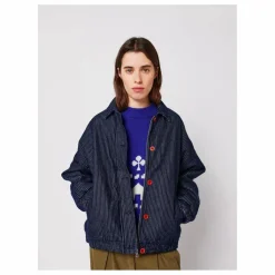 Femme Bobo Choses Bomber Rayée Denim Coton Bio - Collection Femme |