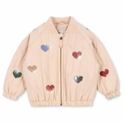 New Konges Sløjd Bomber Sequins Juno Cœurs | Rose pâle