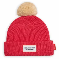 Hello Hossy Bonnet Block Coton Bio | Rouge framboise Sale