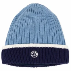 New Petit Bateau Bonnet Colorblock Maille | Bleu