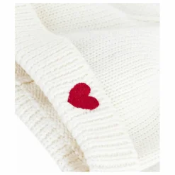 Petit Bateau Bonnet Cœur Coton Bio | Blanc Sale