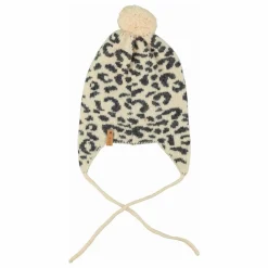 Piupiuchick Bonnet Léopard Laine | Rose pâle