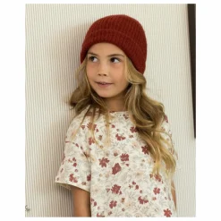 Hot Rylee + Cru Bonnet Maille Côtelé | Rouge