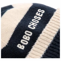 Enfant Bobo Choses Accessoires De Mode|Bonnet Pompom Rayé Fibres Recyclées |