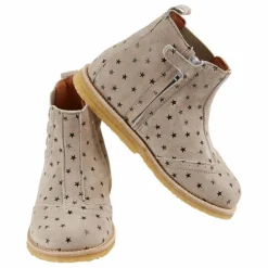 Online Emile et Ida Boots Elastiquées Etoiles Cuir | Gris