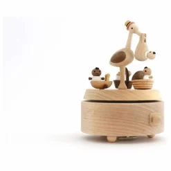 Wooderful life Boîte à musique Cigogne Beige Sale