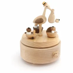 Wooderful life Boîte à musique Cigogne Beige Sale