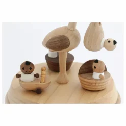 Wooderful life Boîte à musique Cigogne Beige Sale