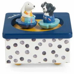 Moulin Roty Boîte à musique Puce et Pilou | Bleu Clearance