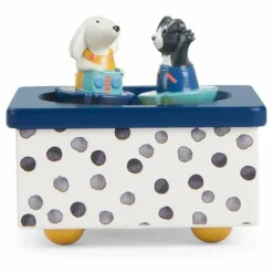 Moulin Roty Boîte à musique Puce et Pilou | Bleu Clearance