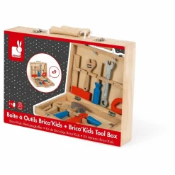 Janod Boîte à outils Brico'Kids - Set de 9 pièces