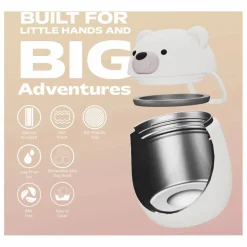 Sale Asobu Boîte repas isotherme Ours Blanc