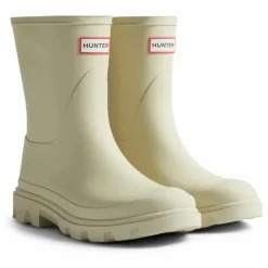 Hunter Bottes Courtes Downpour Caoutchouc | Ecru Outlet