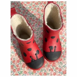 Hot Konges Sløjd Bottes de Pluie Fourrées Cinelle | Rouge