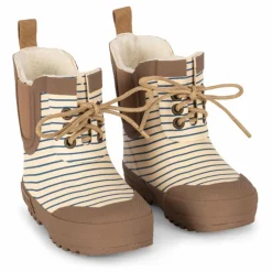 Enfant Konges Sløjd Boots, Bottes|Boots, Bottes|Bottes de Pluie Thermo Rayées |