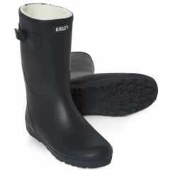 Aigle Bottes De Pluie Woody-Pop Fourrées | Bleu marine New