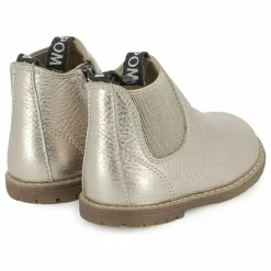 Pom d'Api Bottines Bob Jod Zip Cuir Grainé | Doré Outlet