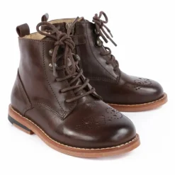 Online Young Soles Bottines Lacets Buster | Marron