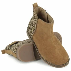 Enfant Pom d'Api Boots, Bottes|Bottines Trip Back Velours Léopard |