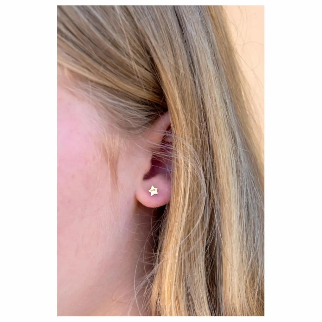 Adorabili Boucles d'oreilles Asymétriques Etoiles | Doré