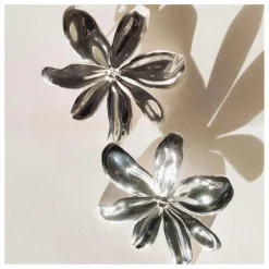 Outlet Alhaja Boucles d'Oreilles Jasmine Argenté