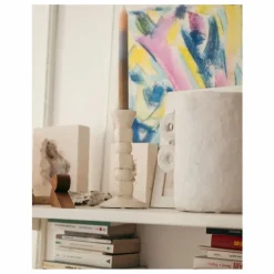 The Socialite Family Vases, Objets Déco|Bougeoir Anna en céramique craquelé petit format |