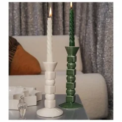 The Socialite Family Bougeoir Anna en céramique moyen format | Vert olive