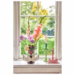 Rice Bougeoir en céramique Nœud | Rose