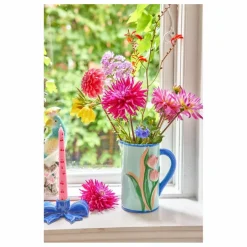 Rice Bougeoir en céramique Nœud | Bleu roi New