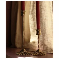 Doing Goods Bougeoir en laiton Bamboo | Doré Discount