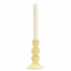 Madam Stoltz Bougeoir en verre | Jaune Best